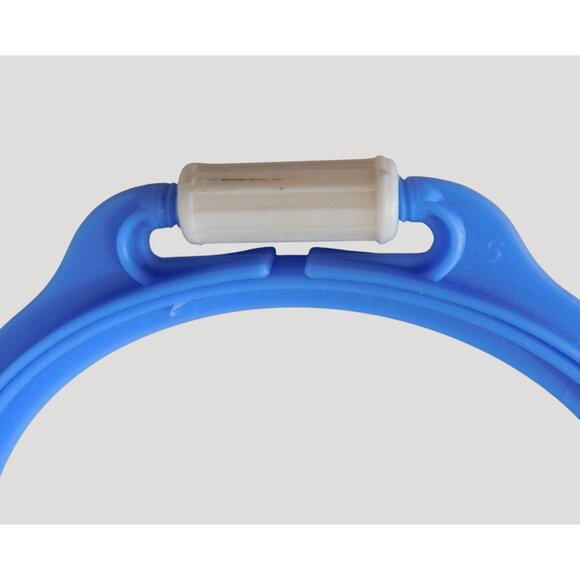 2 Embroidery Hoops Blue Plastic 8 Inch & 5 Inch Round Screw Closure  Needlework - Picture 3 of 5